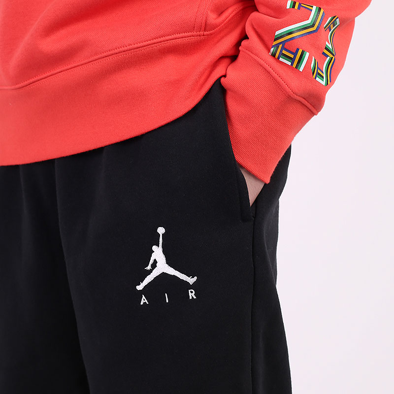 мужские черные брюки Jordan Jumpman Air Fleece Trousers CK6694-010 - цена, описание, фото 3